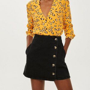 Topshop Side Button Down Skirt